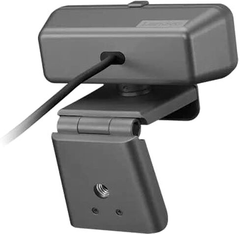 Lenovo NET_BO Essential FHD Webcam Grey, 1080p, Stereo Microphone, USB Camera for Live Streaming and Video Calling, Privacy Cover, Plug and Play, Desktop or Laptop, Windows, Mac, Grey in Saudi Arabia