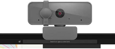 Lenovo NET_BO Essential FHD Webcam Grey, 1080p, Stereo Microphone, USB Camera for Live Streaming and Video Calling, Privacy Cover, Plug and Play, Desktop or Laptop, Windows, Mac, Grey in Saudi Arabia