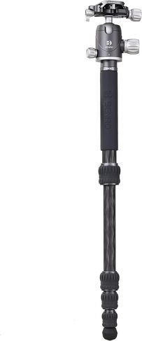 Benro BAT Carbon Fiber Travel Two Series Tripod with VX25 Dual-Pan Ball Head – Multi-Angle Legs, Monopod Conversion, Arca-Compatible Quick Release & Compact 5-Section Design (FBAT24CVX25) in Saudi Arabia