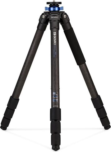 Benro Mach3 Aluminum Series 2 Tripod, 3 Section, Twist Lock Legs, Monopod Conversion, Twist Lock Legs, 15.2" Maximum Height, 26.5 lb. Load Capacity- Black (TMA27A) | Includes spiked feet, short column and case for travel, stability and storage in Saudi Arabia