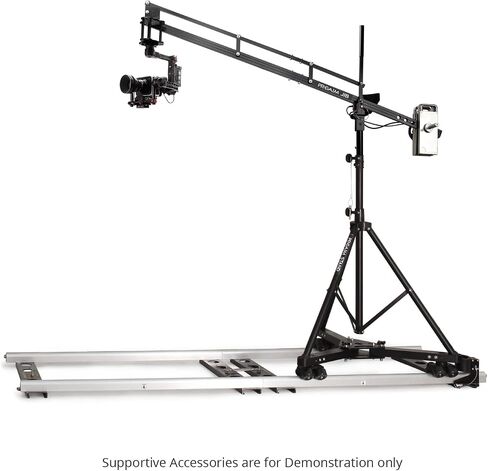 PROAIM 9ft Camera Crane Jib with Stand for Pan-Tilt/Fluid Head | Supports up to 8kg with auto/manual platform tilt, LCD monitor mount, heavy-duty stand, and carry bag in Kuwait