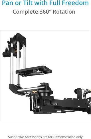 PROAIM Explorer 2-Axis Motorized Pan Tilt Head with 12v Controller for Camera Jib Crane I Includes Joystick, Cables & Adapters I Stainless Steel Construction, Payload 8kg/17.6lb (PT-EXPR-01) in Saudi Arabia