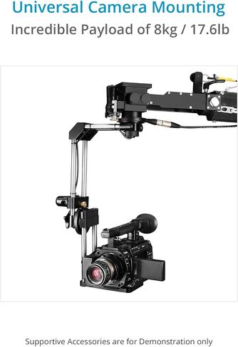 PROAIM Explorer 2-Axis Motorized Pan Tilt Head with 12v Controller for Camera Jib Crane I Includes Joystick, Cables & Adapters I Stainless Steel Construction, Payload 8kg/17.6lb (PT-EXPR-01) in Saudi Arabia