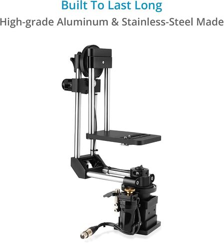 PROAIM Explorer 2-Axis Motorized Pan Tilt Head with 12v Controller for Camera Jib Crane I Includes Joystick, Cables & Adapters I Stainless Steel Construction, Payload 8kg/17.6lb (PT-EXPR-01) in Saudi Arabia