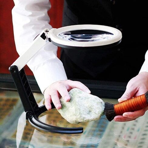 مكبر إصلاح سطح المكتب 10 أضعاف مصباح LED القابل للطي لقراءة مكبر إصلاح الحرف اليدوية in Kuwait