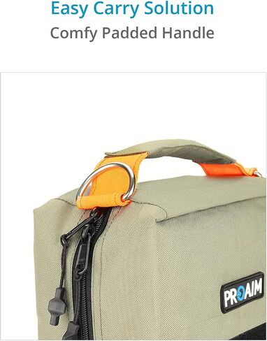 Proaim Cube Monitor Bag (Grey) for 5 to 7" Camera LCD Monitors & Small Accessories | Pocket for Cables, Batteries, Monitor Arms & More Construction (P-CBMB-01) in Saudi Arabia