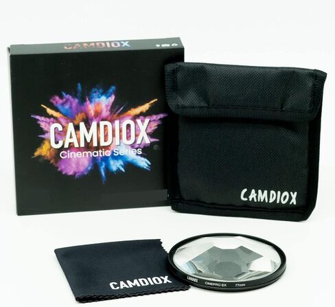 Camdiox Cinepro EX Kaleidoscope Optical Glass Prism Filter - Cinematic Special Effect Multiple Image with rotatable Ring for DSLR mirrorless Video Camera (77mm) in Saudi Arabia