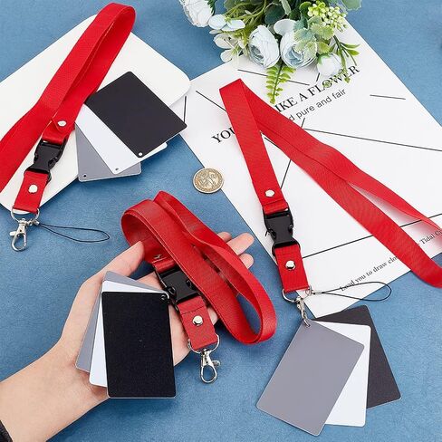 NBEADS 3 Sets White Balance Grey Cards, 18% Gray Black Cards Custom Color Calibration 18% Exposure Photography Card DSLR/SLR Camera Checker with Lanyard Strap for Film Digital Photography Video in Saudi Arabia
