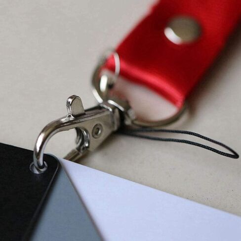 بطاقة LRONG 3 قطع رمادية بطاقة توازن بيضاء 18 ٪ عرض بطاقة التصوير الفوتوغرافي مخصص معايرة مدقق الفيديو الرقمي DSLR والفيلم مع شريط حبل قصير in Kuwait