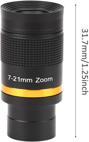 Zoom Eyepiece for Telescopes 1.25,Versatile 7-21mm Continuous Zoom Eyepiece for 1.25" Astronomical Telescope Perfect Viewing Moon, Planets, Nebulae, Star Clusters in Saudi Arabia