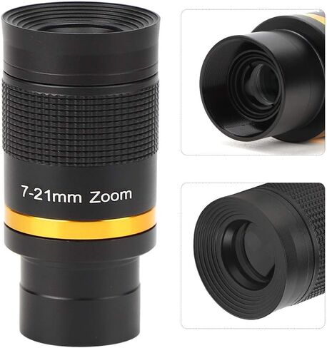 Zoom Eyepiece for Telescopes 1.25,Versatile 7-21mm Continuous Zoom Eyepiece for 1.25" Astronomical Telescope Perfect Viewing Moon, Planets, Nebulae, Star Clusters in Saudi Arabia