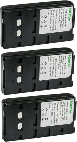 Kastar 3-Pack NP-55H 6.0V 2650mAh Ni-MH Battery Replacement for Sony NP-33 NP-55 NP-55H NP-66 NP-68 NP-77 NP-77H NP-78 NP-90 NP-98 NP-98H NP-99 Battery in Kuwait
