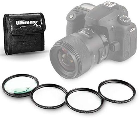 40.5MM Ultimaxx Professional Four Piece HD Macro Close-up Filter Kit (1, 2, 4, 10 Diopter Filters) for Camera Lens with 40.5MM Filter Thread and Protective Filter Pouch in Saudi Arabia