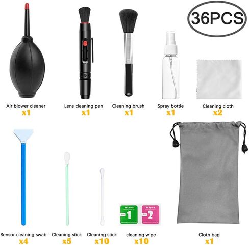 36 Pcs Camera Cleaning Kits,DanziX Professional Cleaning Tool Set Used for DSLR Cameras Computer and Smartphone Lens in Saudi Arabia