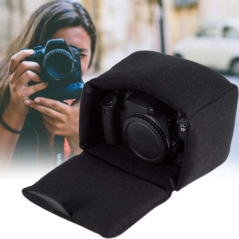 حقيبة كاميرا Zeroone مقاومة للماء، حقيبة داخلية للكاميرا مبطنة مضادة للصدمات، حقائب كاميرا Dslr، تتضمن حافظة حماية، منظم الكاميرا مزود بخطاف وحلقة، إدراج كاميرا صغيرة لتخزين الكاميرا (أسود) in Saudi Arabia
