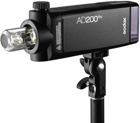 Godox AD200 Pro AD200Pro 200Ws 2.4G Flash Strobe, 1/8000 HSS, 500 Full Power Flashes, 2900mAh Battery, Bare Bulb/Speedlite Fresnel Flash Head with BD-07 Barn Door Honeycomb Grid 4 Color Filter in Saudi Arabia