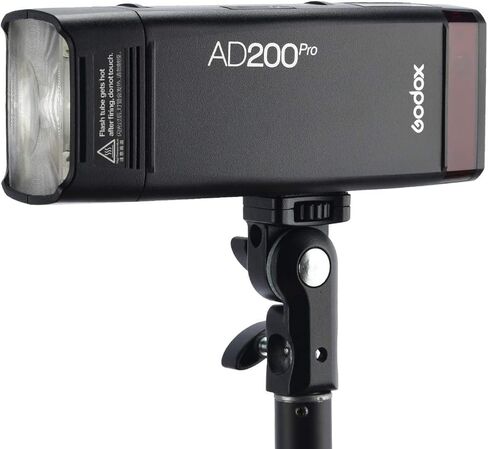 Godox AD200 Pro AD200Pro 200Ws 2.4G Flash Strobe, 1/8000 HSS, 500 Full Power Flashes, 2900mAh Battery, Bare Bulb/Speedlite Fresnel Flash Head with BD-07 Barn Door Honeycomb Grid 4 Color Filter in Saudi Arabia