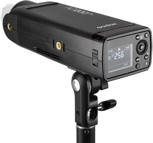 Godox AD200 Pro AD200Pro 200Ws 2.4G Flash Strobe, 1/8000 HSS, 500 Full Power Flashes, 2900mAh Battery, Bare Bulb/Speedlite Fresnel Flash Head with BD-07 Barn Door Honeycomb Grid 4 Color Filter in Saudi Arabia