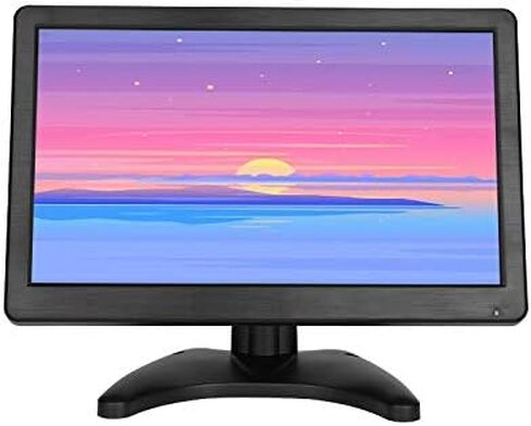EVERSECU 12 inch HD 1920x1080 IPS LCD HDMI VGA Monitor Screen Input Audio Video Display with BNC Cable for PC Computer Camera DVD Security CCTV DVR Home Office Surveillance in Saudi Arabia