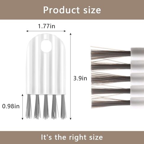 أدوات تنظيف صغيرة، مجموعة فرش تنظيف غطاء فجوة الأكواب، فرشاة تنظيف صغيرة متعددة الوظائف لتنظيف زجاجات الأطفال، نافذة لوحة المفاتيح (أبيض - عبوتان) in Kuwait