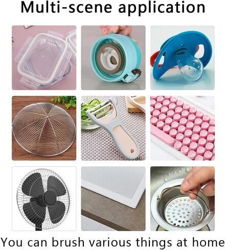 أدوات تنظيف صغيرة، مجموعة فرش تنظيف غطاء فجوة الأكواب، فرشاة تنظيف صغيرة متعددة الوظائف لتنظيف زجاجات الأطفال، نافذة لوحة المفاتيح (أبيض - عبوتان) in Kuwait