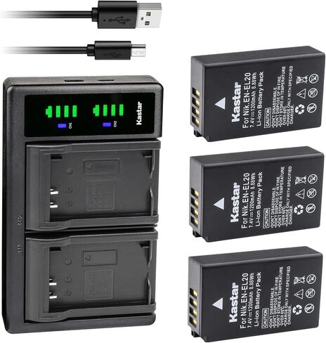 Kastar LTD2 USB Battery Charger Replacement for Nikon Coolpix P950, P1000, A, 1 AW1, 1 J1, 1 J2, 1 J3, 1 S1, 1 V3 Cameras in Saudi Arabia