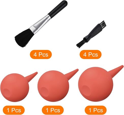 MECCANIXITY 3Pcs Rubber Ball Air Blower Blowing Pump Cleaner Circuits Clean Tool with 8Pcs Black Cleaning Brush Tools Set 4.7, 2 Inch for Laptop/Computer Keyboard in Saudi Arabia