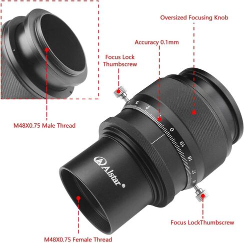 مركز صغير حلزوني 2 بوصة من ألستار مع خيط M48 ومقياس 0.1 مم للتلسكوب - كواكب أكثر حدة في أي تلسكوب in Saudi Arabia
