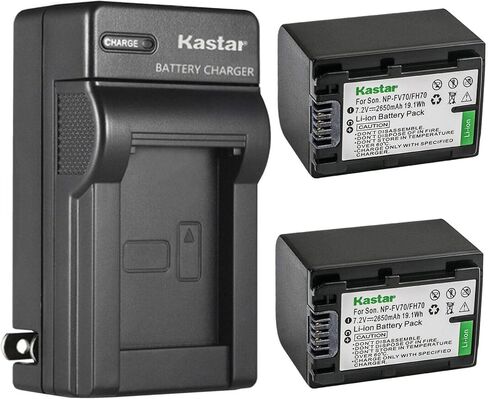 Kastar 4-Pack Battery and AC Wall Charger Replacement for Sony HDR-SR11, HDR-SR12, HDR-SR200, HDR-SR220, HDR-SR30, HDR-SR300, HDR-SR40, HDR-SR42, HDR-SR45, HDR-SR47, HDR-SR5, HDR-SR50, HDR-SR56 in Kuwait
