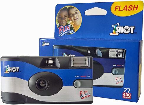 1 Shot Disposable Camera 35mm Film Single Use Camera One Shot Fun Shooter 400 ASA/ISO 27 Exposures with Flash 2-Pack in Saudi Arabia