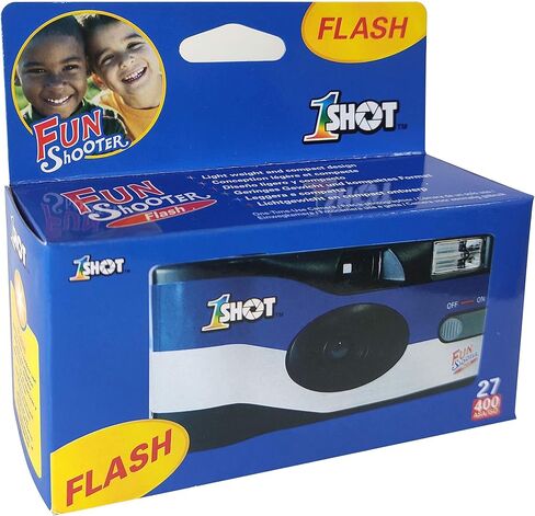 1 Shot Disposable Camera 35mm Film Single Use Camera One Shot Fun Shooter 400 ASA/ISO 27 Exposures with Flash 2-Pack in Saudi Arabia
