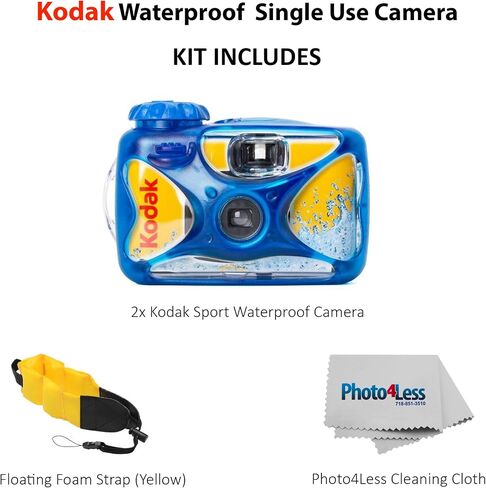 Kodak Sport Waterproof Single Use Camera with Floating Strap and Cloth in Saudi Arabia