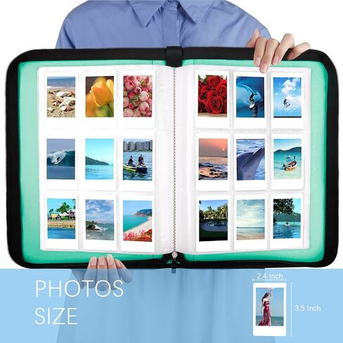 كتاب ألبوم الصور 540 جيبًا لكاميرا Fujifilm Instax Mini 12 11 9 8+8 7+ 90 40 LiPlay EVO الفورية، Polaroid Snap/Snap Touch/PIC-300P/Z2300/ طابعة فورية SocialMatic Zip (أبيض صلصال) in Kuwait
