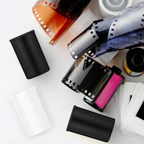 Obuyke Film Canisters 20pcs Plastic Film Canisters with Lid Empty Camera Reel Container Films Developing Processing Tube Roll Case Small Accessories Storage Box for Pills Keys Coins in Saudi Arabia