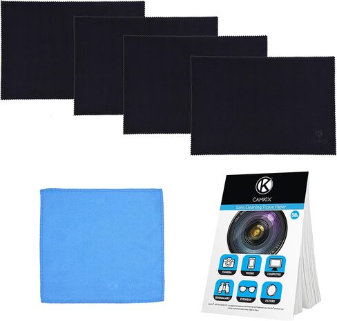 Camkix Microfiber Cover Cloth Cleaning Set - Compatible with Apple MacBook Pro (15-16") - 4X Keyboard Liner Cloth, 1x Double Sided Cloth and 1 x Lens Cleaning Paper Tissue Booklet in Saudi Arabia