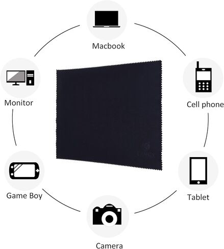 Camkix Microfiber Cover Cloth Cleaning Set - Compatible with Apple MacBook Pro (15-16") - 4X Keyboard Liner Cloth, 1x Double Sided Cloth and 1 x Lens Cleaning Paper Tissue Booklet in Saudi Arabia
