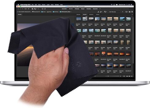Camkix Microfiber Cover Cloth Cleaning Set - Compatible with Apple MacBook Pro (15-16") - 4X Keyboard Liner Cloth, 1x Double Sided Cloth and 1 x Lens Cleaning Paper Tissue Booklet in Saudi Arabia