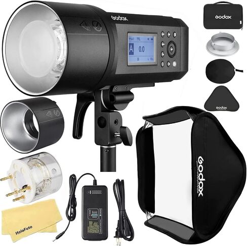 Godox AD600 Pro AD600Pro Godox Flash for Canon Nikon Sony Fujifilm Olympus Panasonic Camera,600Ws TTL Outdoor Flash with Li-ion Battery+Godox AD-R6 Standard Reflector+Godox Softbox 80cmX80cm /32"X32" in Saudi Arabia