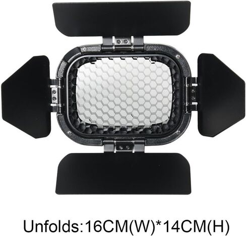 Godox BD-07 Barn Door Compatible for Godox AD200 AD200Pro Pocket Speedlite Flash Head, with Detachable Honeycomb Grid and 4 Color Filters in Saudi Arabia