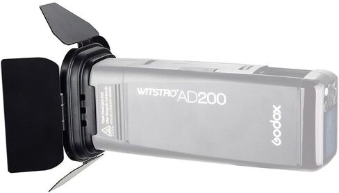 Godox BD-07 Barn Door Compatible for Godox AD200 AD200Pro Pocket Speedlite Flash Head, with Detachable Honeycomb Grid and 4 Color Filters in Saudi Arabia
