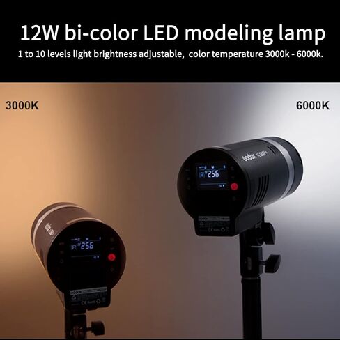 Godox AD300Pro Outdoor Flash Strobe, 300W 2.4G TTL 1/8000 HSS Flash, 0.01-1.5s Recycle Time, 320 Full Power Pop, 12W Modeling Lamp Portable Monolight Strobe in Saudi Arabia