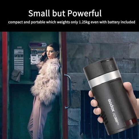 Godox AD300Pro Outdoor Flash Strobe, 300W 2.4G TTL 1/8000 HSS Flash, 0.01-1.5s Recycle Time, 320 Full Power Pop, 12W Modeling Lamp Portable Monolight Strobe in Saudi Arabia