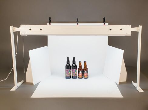 مجموعة أدوات استوديو للصور الاحترافية للطاولة من MyStudio US31LED مع إضاءة LED لتصوير المنتج، أبيض in Saudi Arabia
