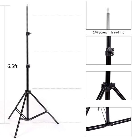 Kshioe 800W 5500K Umbrellas Softbox Continuous Lighting Kit with Backdrop Support System for Photo Studio Product, Portrait and Video Shoot Photography in Kuwait