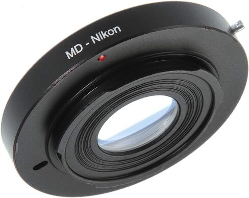 FocusFoto Adapter Ring for Minolta MD/MC Lens to NIK0N F AI Mount Camera with Optical Glass Nikon D750,D810, D7500, D7200, D7100, D7000, D5600, D5400, D5300, D5200, D3300, D3200, D90, D4, D3X, D2 etc. in Saudi Arabia