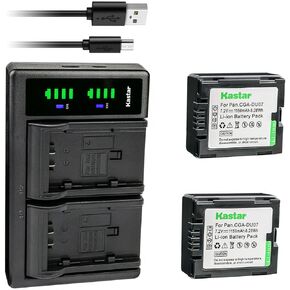 Kastar 4-Pack Battery and LTD2 USB Charger Compatible with Hitachi DZ-BX35, DZ-BX35A, DZ-BX35E, DZ-BX37E, DZ-M5000V5, DZ-M7000V5, DZ-M8000V6, DZ-GX20, DZ-GX20A, DZ-GX20E, DZ-GX25M, DZ-GX3100 in Kuwait