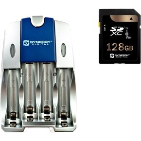 Synergy Digital Accessory Kit, Compatible with Kodak PIXPRO AZ405 Digital Camera Includes: SB257N Charger, SY-SD128GB Memory Card in Saudi Arabia