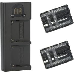 بطارية بديلة DSTE (عبوتان) وشاحن USB مزدوج LED ذكي متوافق مع NP-FM500H وa200 a300 a350 a700 Alpha a58 Alpha a99 DSLR-A100 DSLR-A100/B DSLR-A100H DSLR-A100K in Kuwait