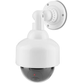 Zetiling Fake Security Dome Camera, Dummy Shape Blinking Security 360° Rotation Camera with Flashing Red LED Light in Saudi Arabia