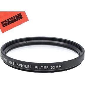 52mm UV Filter for Canon EOS M50 Mark II with 55-200mm, EF-S 24mm f/2.8, Fujifilm XT-200 with 15-45mm, XF35mm F1.4 R, Nikon Z5 with 24-50mm, NIKKOR Z 40mm, D5100, D5200, D5300, D5500 with 18-55mm Lens in Kuwait